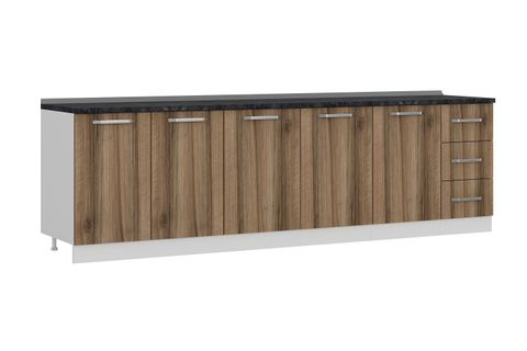 MİNAR 280 CM MUTFAK DOLABI BEYAZ DORE 280-D1-ALT MODÜL