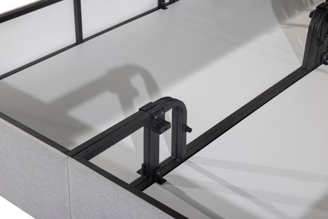 MİLES BAZA VE BAŞLIK SETİ,AÇIK GRİ, 180X200