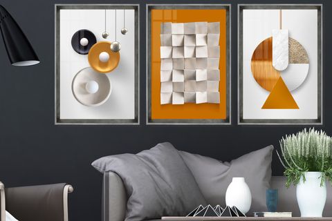 ORANGE LOVE TABLO SETİ, INOX ÇERÇEVE, 33X48