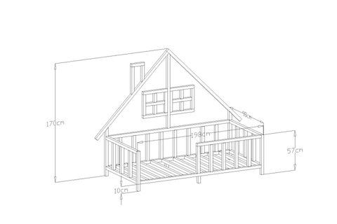 GİVAYO WOOD'S HOME MONTESSORİ KARYOLA, CEVİZ, 90X190