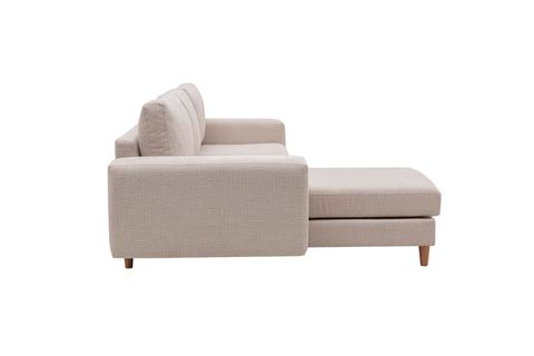 MERLİN MİNİ KÖŞE KOLTUK, NATUREL AYAK, KALIN KOL, ŞÖNİL KUMAŞ, KREM