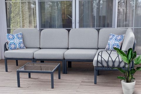 GARDA MODÜLER SOFA BAHÇE L KOLTUK TAKIMI, ANTRASİT