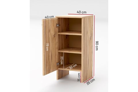 KABİ TEK KAPAKLI ÇOK AMAÇLI DOLAP, ÇAM