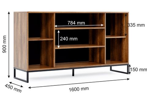FURMET MODÜLER YUKON 4 KAPAKLI KONSOL CEVİZ