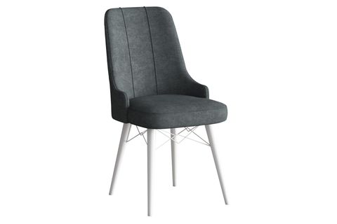 HERA SERİSİ 1 MASA + 6 SANDALYE MUTFAK MASA TAKIMI 383, ANTRASİT BEYAZ, 132X80