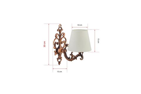 ZAMAK APLİK, BAKIR KAPLAMALI KREM ŞAPKALI