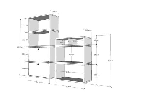 BK ÇOK AMAÇLI DOLAP, 5 RAFLI, NRG