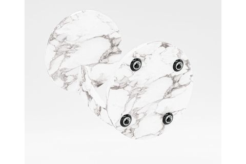 CLEO TEKERLEKLİ C SEHPA TEKERLEKLİ YAN SEHPA, BEJ