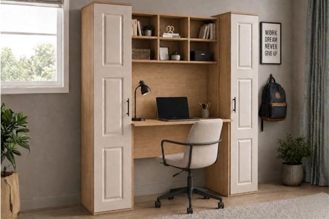 MERİSA 2 KİTAPLIKLI ÇALIŞMA MASASI, CEVİZ