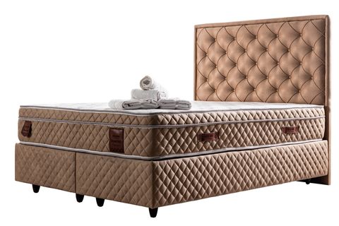 ALİZE BAZA BAŞLIK VE DIAMOND YATAK, BEJ, 90X190
