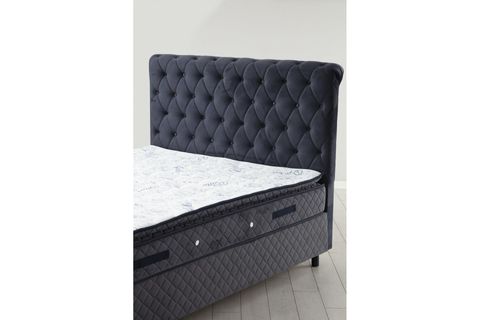 SONATA VASSİ TEK KİŞİLİK BAZA+BAŞLIK+YATAK, ANTRASİT, 90X190