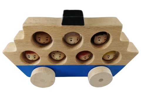 AHŞAP OYUNCAK, YOLCU GEMİ, MAVİ