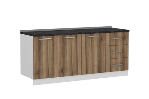 MİNAR 190 CM MUTFAK DOLABI BEYAZ DORE 190-D1-ALT MODÜL