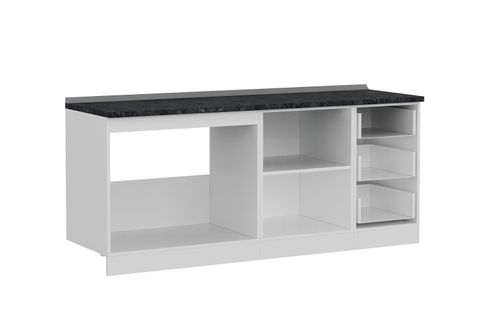 MİNAR 195 CM MUTFAK DOLABI BEYAZ 195-B1 -ALT MODÜL