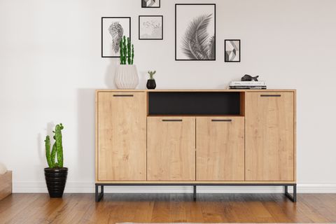 FURMET MODÜLER YUKON KONSOL, SAFİR MEŞE, 4 KAPAKLI