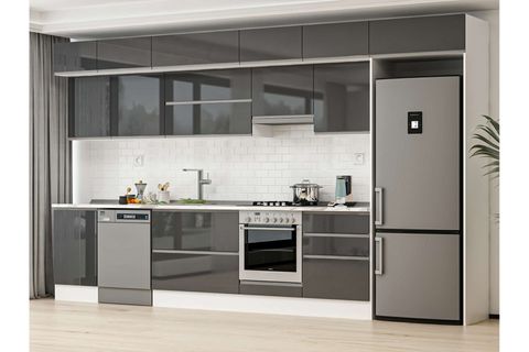 ALVİNKA 400X240 CM MUTFAK DOLABI, MB E90S50S60 1 ANTRASİT SUNTALAM