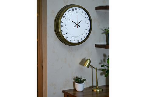 ESKİTME METAL 24 SAAT GÖSTERGELİ ÖZEL TASARIM DUVAR SAATİ 40 CM