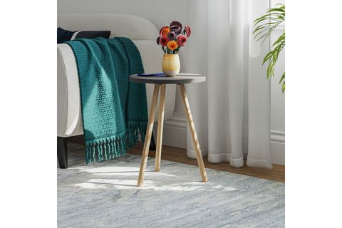 YURİ YUVARLAK YAN SEHPA, ANTRASİT