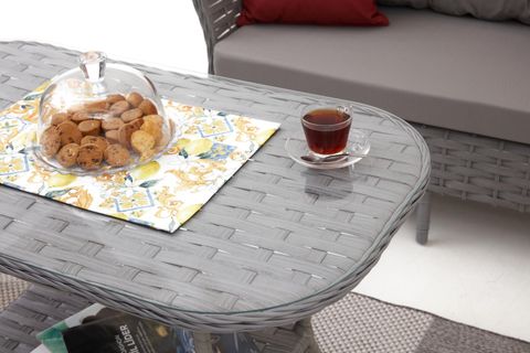 KARDELEN RATTAN İKİLİ OTURMA GRUBU, GRİ