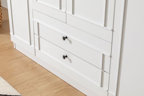 LİA GARDIROP 4 KAPAKLI, BEYAZ, 180 CM