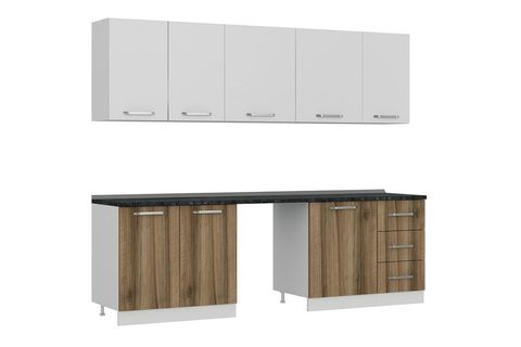 MİNAR 255 CM MUTFAK DOLABI BEYAZ DORE 255 D9