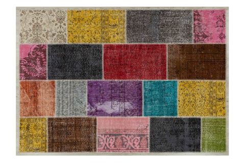 EŞSİZ GÜZELLİĞE SAHİP PATCHWORK EL DOKUMA HALI 160X230