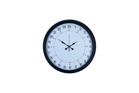 SİYAH METAL 24 SAAT GÖSTERGELİ ÖZEL TASARIM DUVAR SAATİ 40 CM