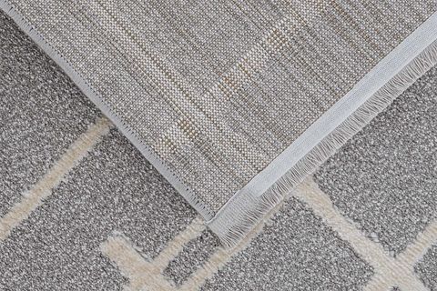 KANYON BUKLELİ MAKİNA HALISI, BEYAZ GRİ, 100X300, 4904L