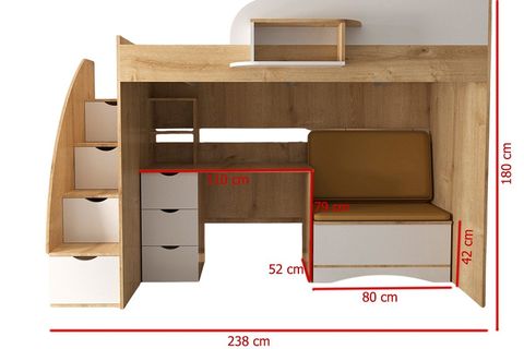 ARGUVAN RANZA SANDIK ÇALIŞMA MASASI, BEYAZ CEVİZ