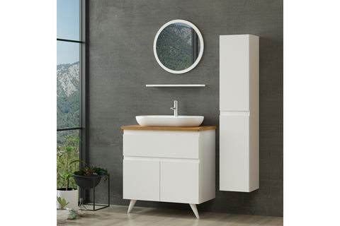NİKA BANYO DOLABI AY2K1Ç151, BEYAZ, 85 CM