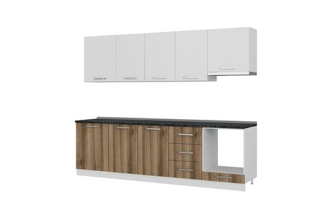 MİNAR EGE 270 CM MUTFAK DOLABI BEYAZ DORE 270-D5
