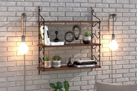 SERAMONİ RAF SETİ 3 RAFLI 200X720 WENGE