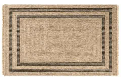 HALIMAX İNDİA JÜT HALI 668, SİYAH ÇERÇEVELİ, 200X290