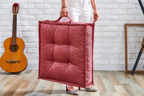 TUBİHOME BİSKÜVİ YER MİNDERİ, PEMBE