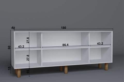 BOHEM SERİSİ NATURA KONSOL, BEYAZ, 180 CM