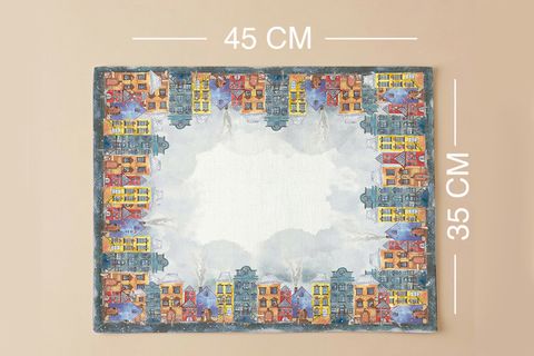 KIŞ ŞEHRİ PAMUKLU ALTI ADET AMERİKAN SERVİSİ