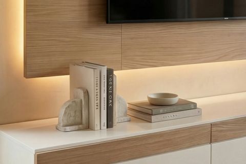 PURELINE LEDLİ DUVAR TV ÜNİTESİ, BEYAZ, 140 CM