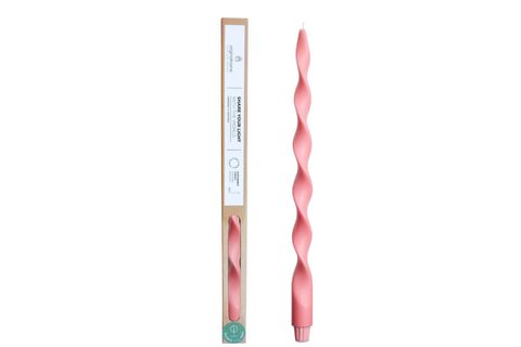 THE MİA BURGU MUM, PEMBE 40 CM