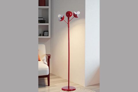 KÜRE KIRMIZI LAMBADER, METAL BAŞLIKLI