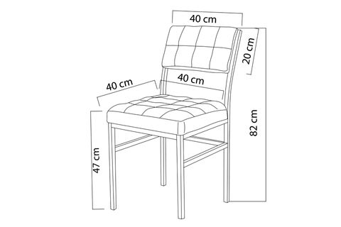 NOVA MUTFAK MASA TAKIMI, 2 SANDALYE, SİYAH, 70X70 CM, GRİ