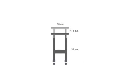 YÜKSEKLİK AYARLI LAPTOP VE SERVİS SEHPASI, BEYAZ