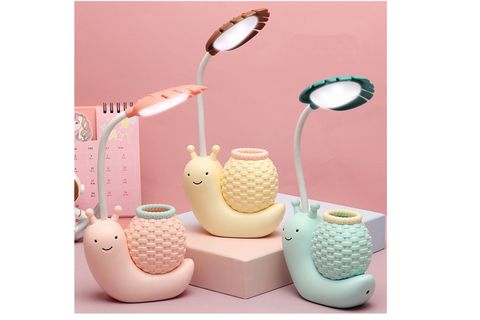 LİVAVA SALYANGOZ MASA LAMBASI VE KALEMLİK, PEMBE, 22X11