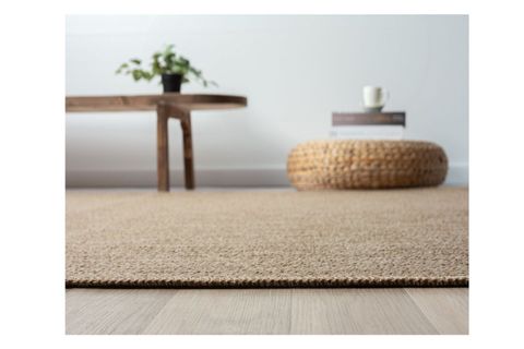 QUEEN SERİSİ JÜT HASIR GÖRÜNÜMLÜ DOKUMA MAKİNE HALISI, BEJ, 160X200, 670