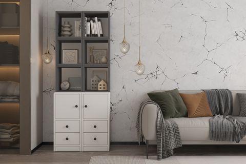 ZARA MODÜLER DOLAPLI ÇEKMECELİ DAR ALANLAR İÇİN ÇALIŞMA ODASI KİTAPLIĞI NRG KTP 1105