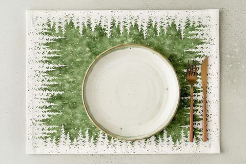 KIŞ ORMANI PAMUKLU DÖRT ADET AMERİKAN SERVİSİ