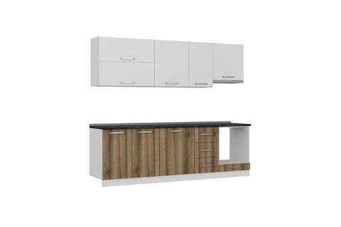 MİNAR CEMRE 255 CM MUTFAK DOLABI BEYAZ DORE 255-D8