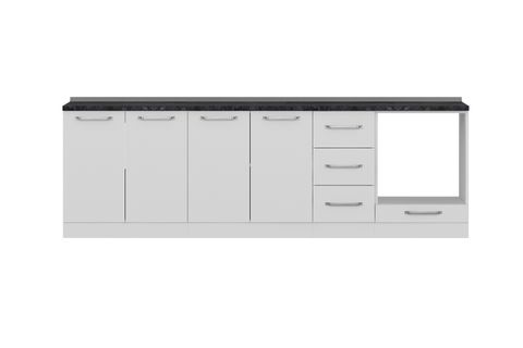 MİNAR 260 CM MUTFAK DOLABI BEYAZ 260-B3-ALT MODÜL