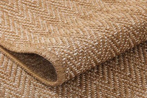 PERA HALI KAHVE VE BEYAZ KÜÇÜK ZİKZAK SİSAL TARZI HALI FM03W 240X300 CM