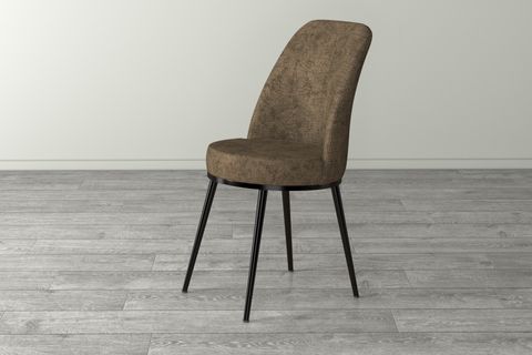 ROVENA LEONA AÇILABİLİR MUTFAK MASASI TAKIMI, SİYAH MERMER DESEN, KAHVERENGİ, 132X80