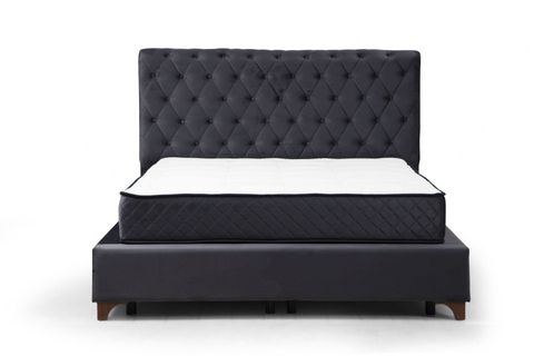 DELUXE SONATA ÇİFT KİŞİLİK BAZA+BAŞLIK+YATAK, ANTRASİT, 150X200